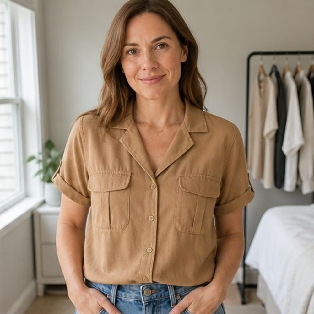 Rust Tunic Blouse - Picture 2 of 6